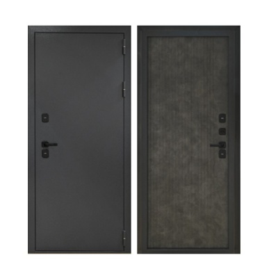 Дверь входная металлическая Дверьберг Терма Букле графит/бетон лофт грей. Фото в интернет-магазине Большой