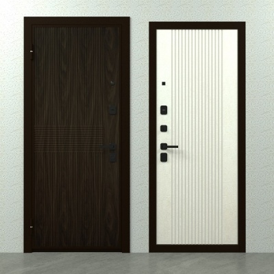 Дверь входная металлическая Бастион СД-40 камень белый. Фото в интернет-магазине Большой