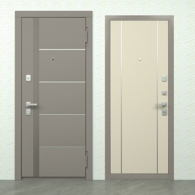 Дверь входная металлическая Бастион СД-37 беж нубук. Фото в интернет-магазине Большой