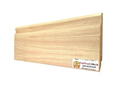 Плинтус МДФ TeckWood Дуб беленый 100*16*2150 мм