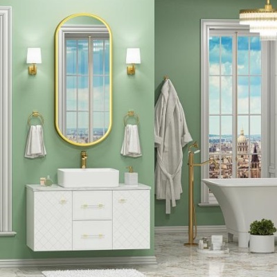 Мебель для ванной комнаты Brevita. Коллекция "Shanel" белый