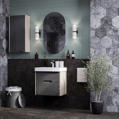 Мебель для ванной комнаты Акватон. Коллекция "Оливия" грей