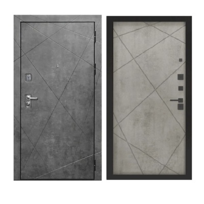 Дверь входная металлическая СТР Оптима бетон. Фото в интернет-магазине Большой