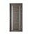 Дверь межкомнатная. Коллекция Мегаполис, модель "Рига" (стекло мателюкс), экошпон. Цвет серый кедр. Фото в интернет-магазине Большой