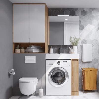 Мебель для ванной комнаты Акватон. Коллекция "Лондри" дуб сантана