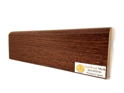 Плинтус МДФ TeckWood Дуб Бронза 75*16*2150 мм