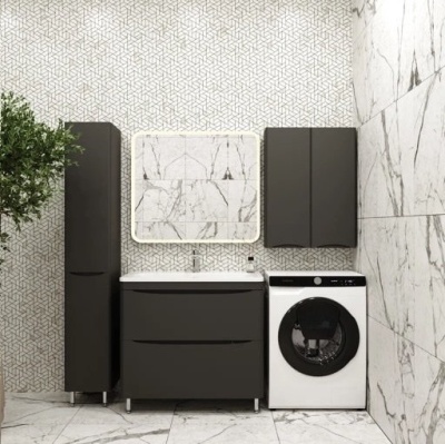 Мебель для ванной комнаты Style Line. Коллекция "Бергамо" черный, напольный