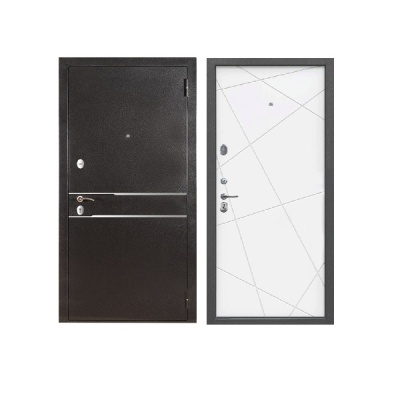 Дверь входная металлическая Дверьберг Лайн/эмаль белая 2530. Фото в интернет-магазине Большой