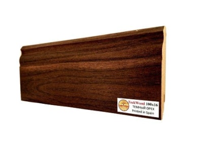 Плинтус МДФ TeckWood Темный орех 100*16*2150 мм