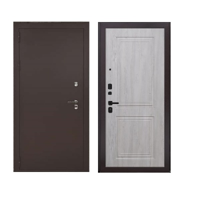 Дверь входная металлическая Дверьберг Термо медь/граф белый К3. Фото в интернет-магазине Большой