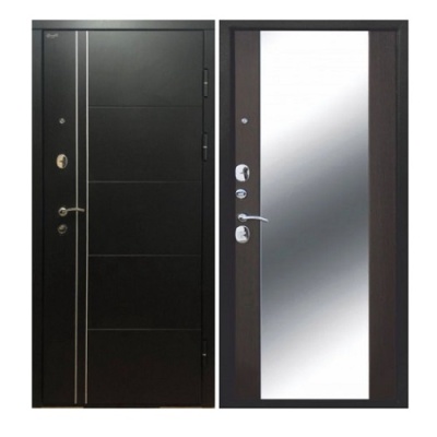 Дверь входная металлическая Дверной Континент Теплолюкс зеркало венге. Фото в интернет-магазине Большой