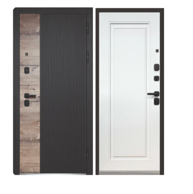 Дверь входная металлическая Дверная биржа Цитадель Luxor 2МДФ Дуб Вертикаль Нео. Фото в интернет-магазине Большой