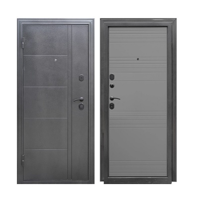 Дверь входная металлическая Дверной Континент Олимп 80мм МДФ светло- серый софт. Фото в интернет-магазине Большой