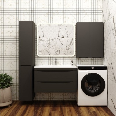 Мебель для ванной комнаты Style Line. Коллекция "Бергамо" черный, подвесной