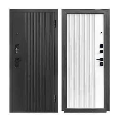 Дверь входная металлическая Дверной Континент Спарта МДФ/МДФ 105 мм белый софт. Фото в интернет-магазине Большой