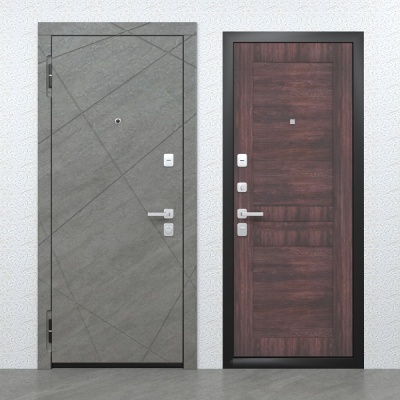 Дверь входная металлическая Бастион СД-35 шпон темный. Фото в интернет-магазине Большой