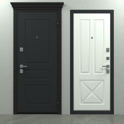 Дверь входная металлическая Бастион СД-34 белый софт. Фото в интернет-магазине Большой