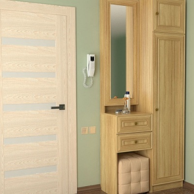 Прихожая ШК-14 с зеркалом, рамка МДФ