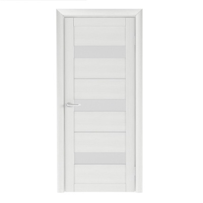 Дверь межкомнатная. Коллекция Trend Doors, модель "Тренд 7" (стекло белое), EcoTex. Цвет лиственница белая. Фото в интернет-магазине Большой Дверь межкомнатная. Коллекция Trend Doors, модель "Тренд 7" (стекло белое), EcoTex. Цвет лиственница белая. Фото в интернет-магазине Большой
