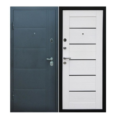 Дверь входная металлическая Дверной Континент Эверест (царга) Беленый дуб. Фото в интернет-магазине Большой