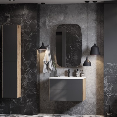 Мебель для ванной комнаты Акватон. Коллекция "Сохо" графит