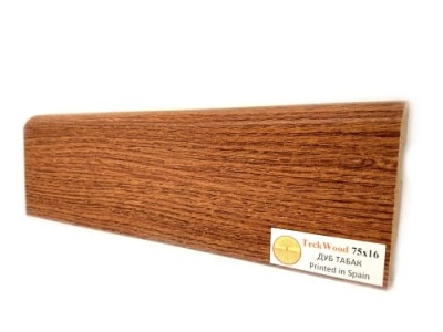 Плинтус МДФ TeckWood Дуб Табак 75*16*2150 мм